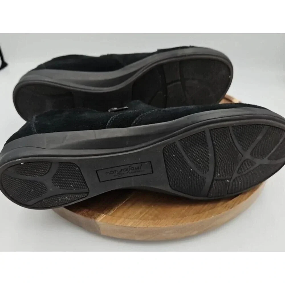 Naturalizer Natural Soul Shoes Womens 9.5 M Black Suede Slip On Zip - Picture 6 of 7